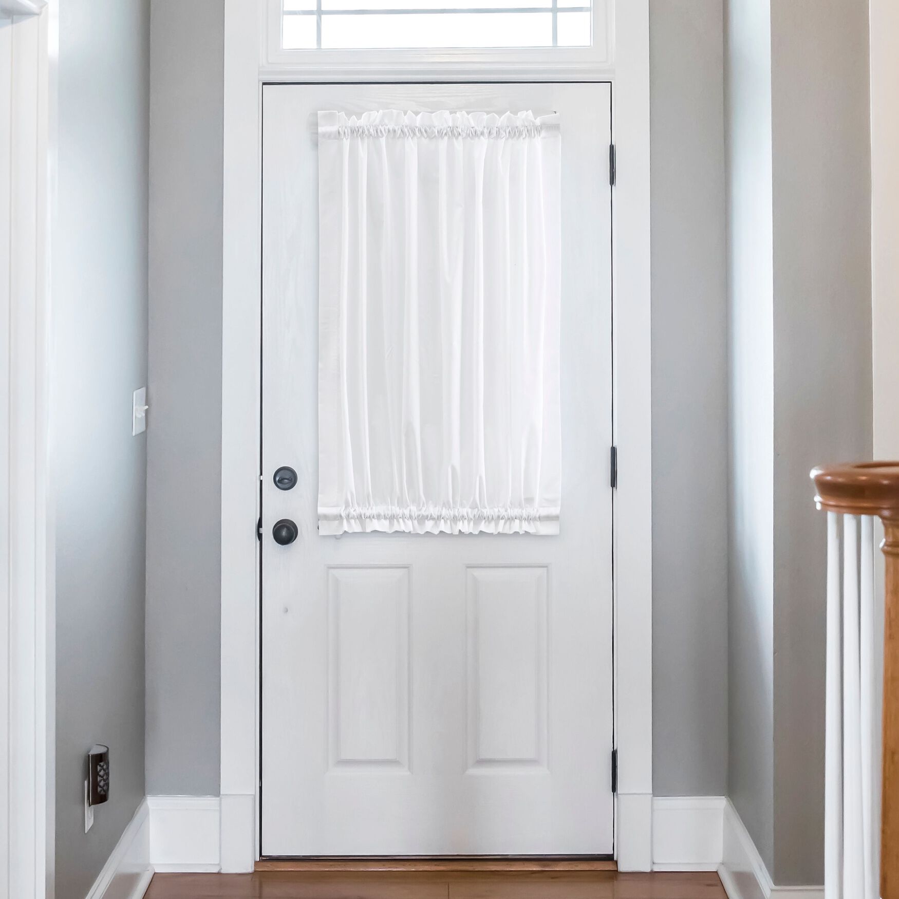 Stacey Curtain Door Panel, WHITE, hi-res image number 0