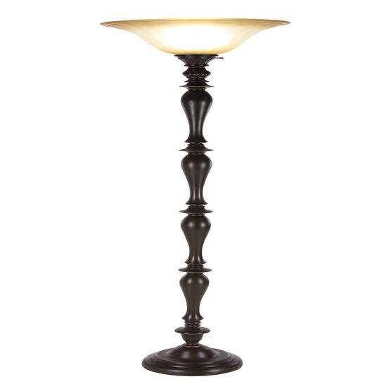 Brown Tempered Glass Torchiere Floor Lamp, BROWN, hi-res image number null