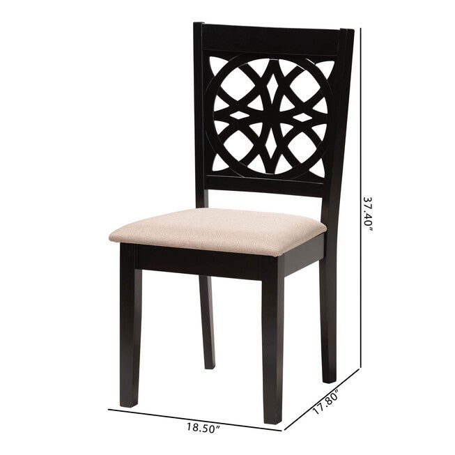Abigail Modern Grey Fabric and Walnut Brown Finished Wood 2-Piece Dining Chair Set, , alternate image number 13