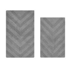 Hugo Collection 100% Cotton 2 Piece (21" X 34" | 24" X 40") Bath Rug Set