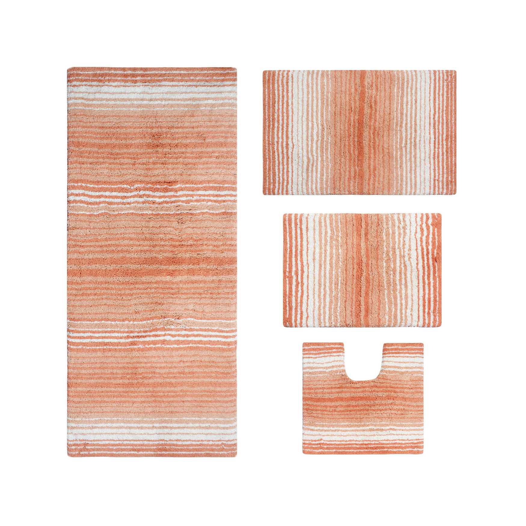 Gradiation 4-Pc. Set Bath Rug Collection, CORAL, hi-res image number 0