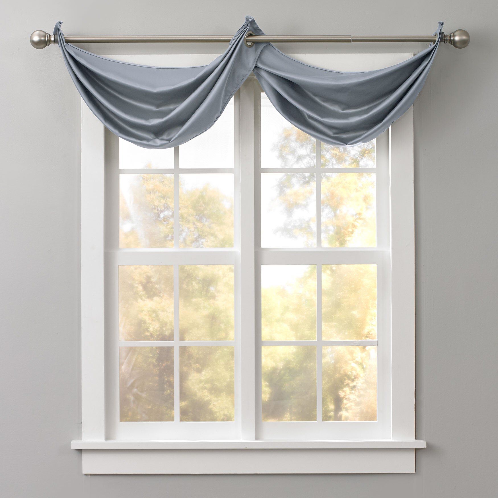 BH Studio Room-Darkening Waterfall Grommet Valance