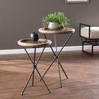 Crellon Glass-Top Accent Tables 2Pc Set, NATURAL, hi-res image number null