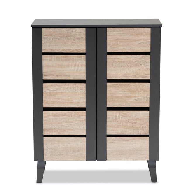 Melle 2-Door Wood Entryway Shoe Storage Cabinet Furniture, , alternate image number 2