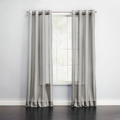 Semi Sheer Grommet Curtains