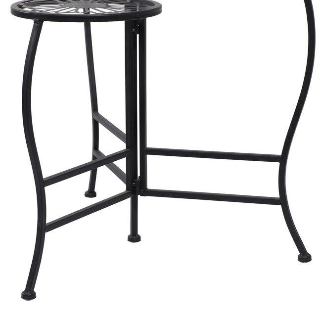Set Of 3 Black Metal Traditional Plantstand, , alternate image number null