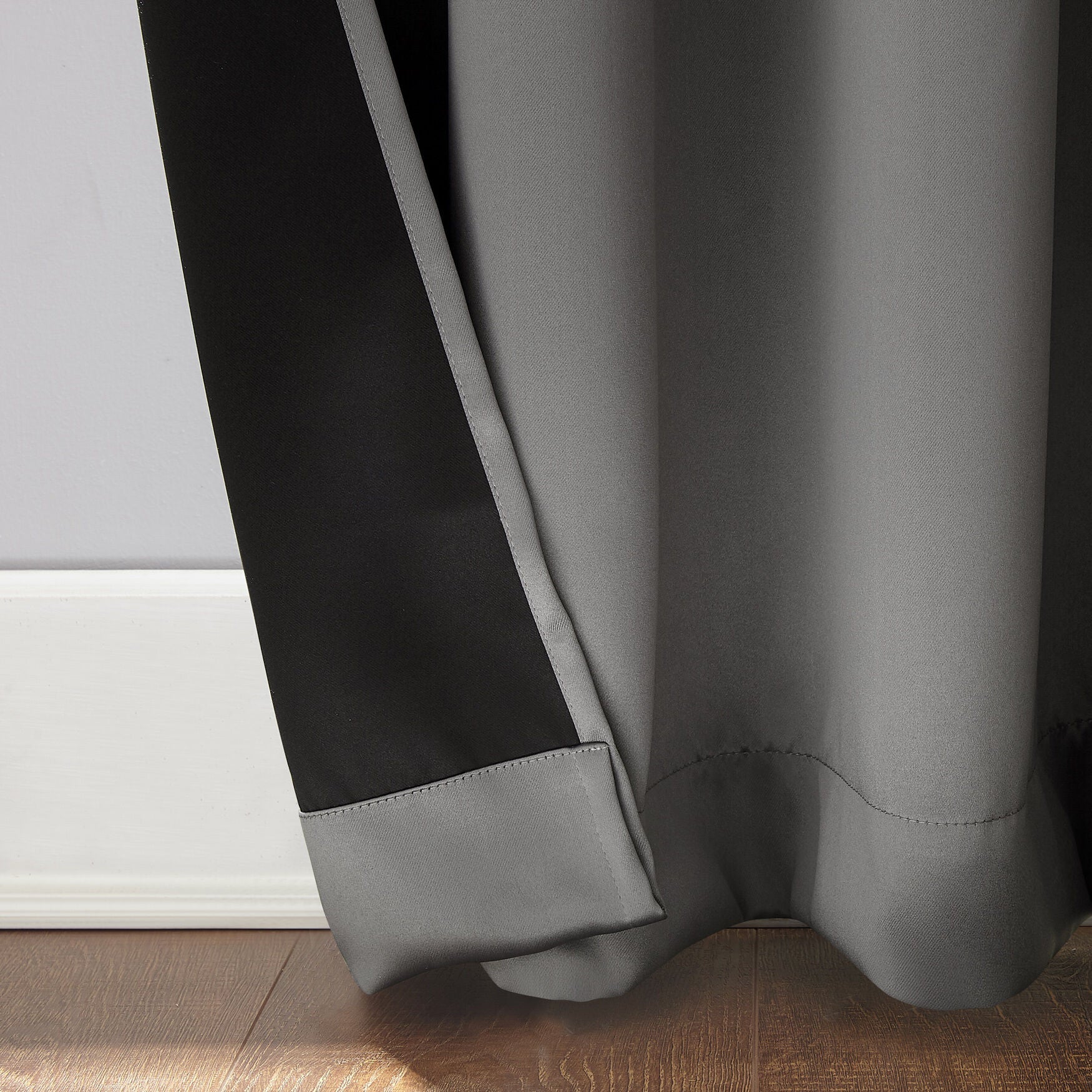 Sun Zero&trade; Oslo 100% Blackout Grommet Panel, GRAY, on-hover image number 1