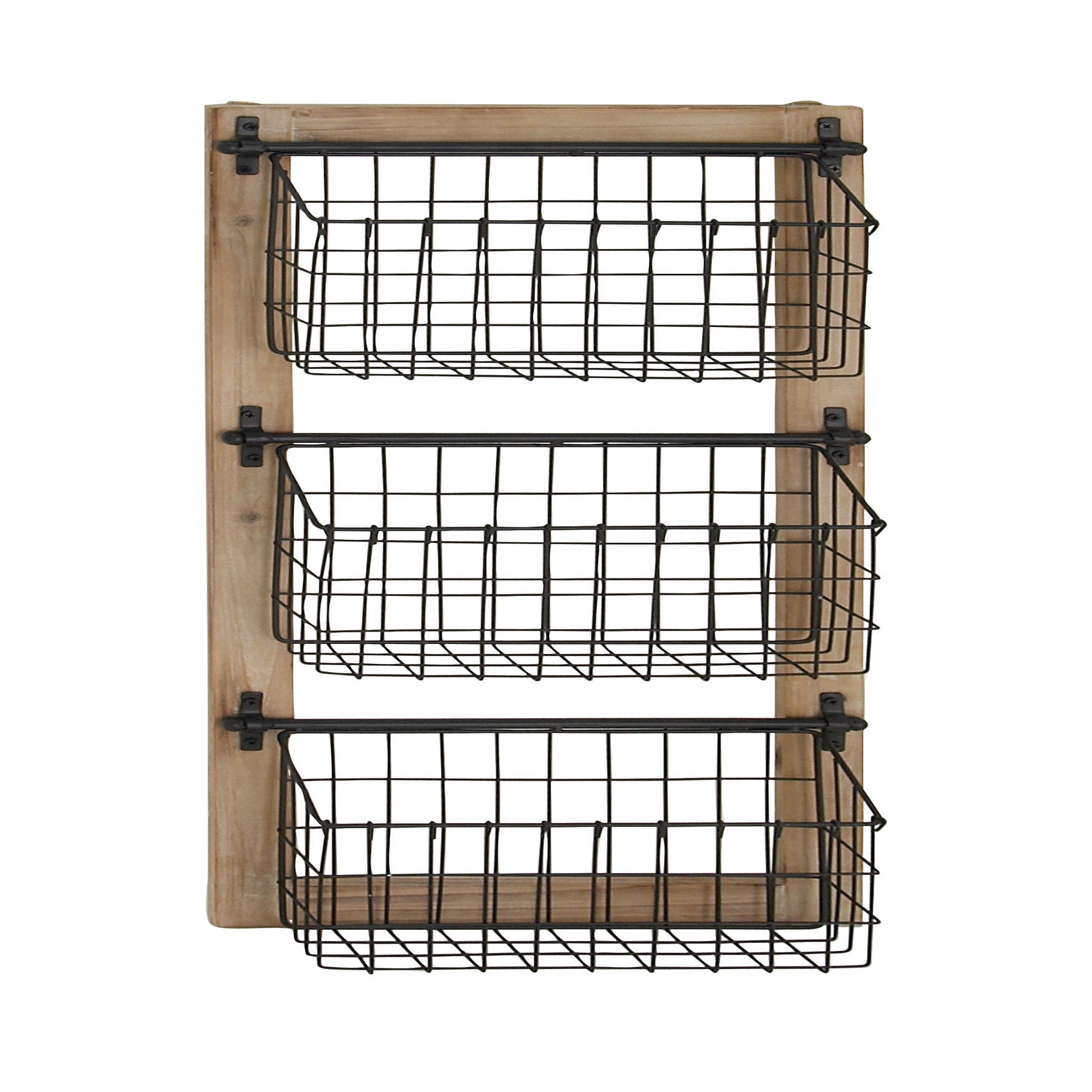 Black Metal Farmhouse Magazine Rack Holder Magazine Rack Holder, BLACK, hi-res image number 0