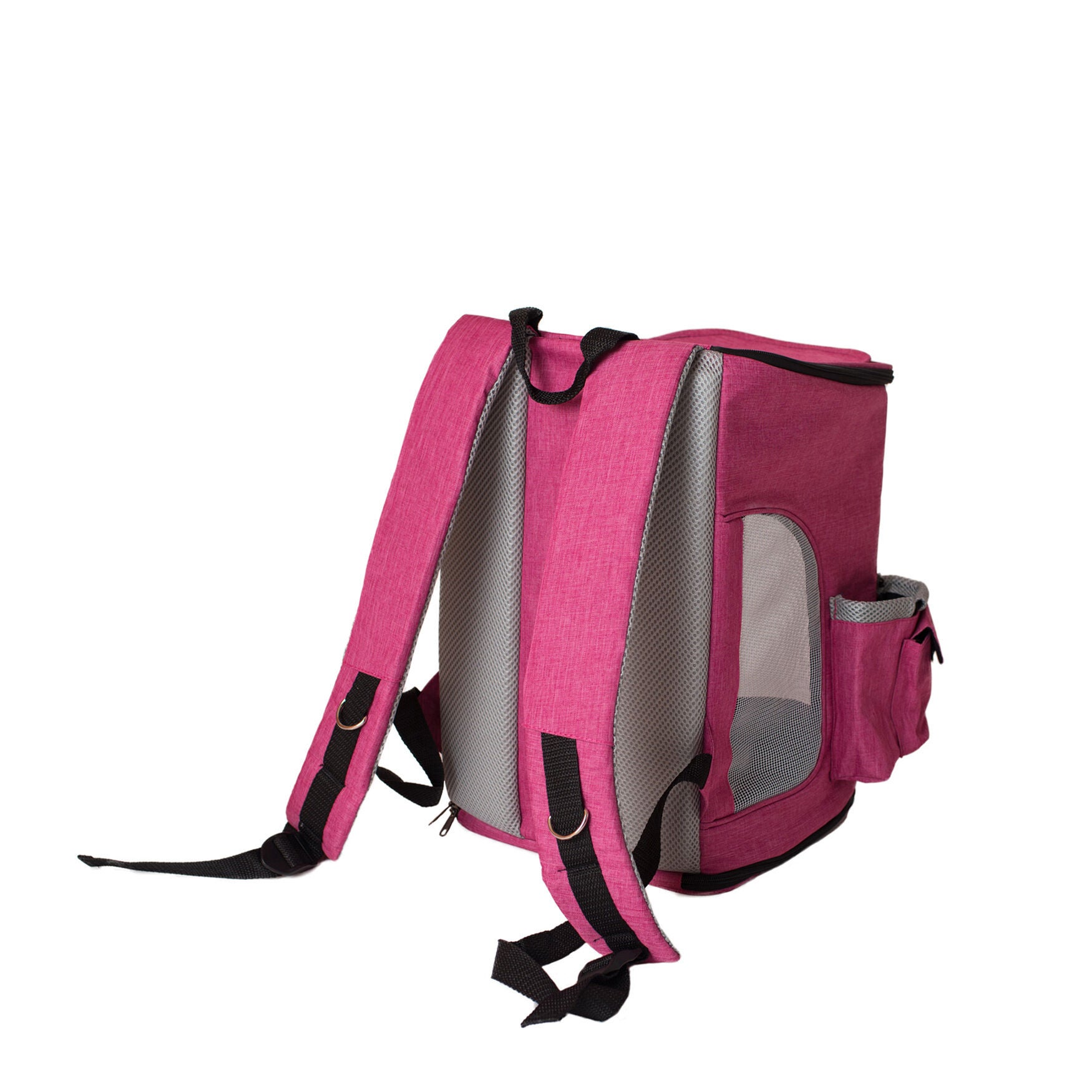 Pet Backpack Pet Carrier In PInk and Gray Combo, , alternate image number 7