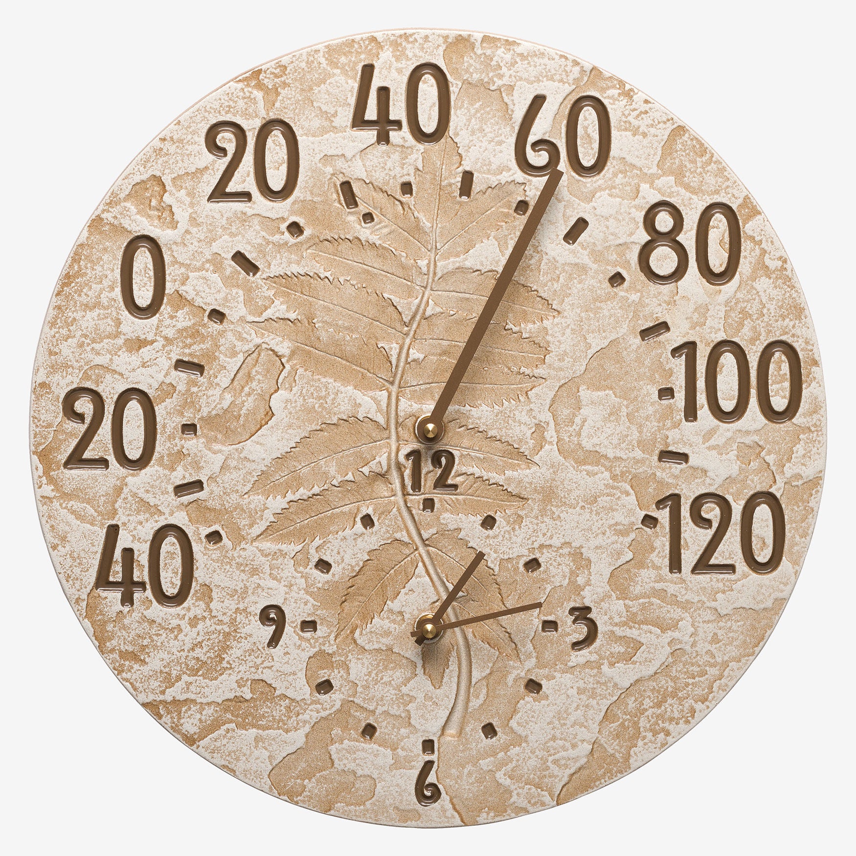Fossil Sumac Thermometer Clock, LIMESTONE, hi-res image number 0