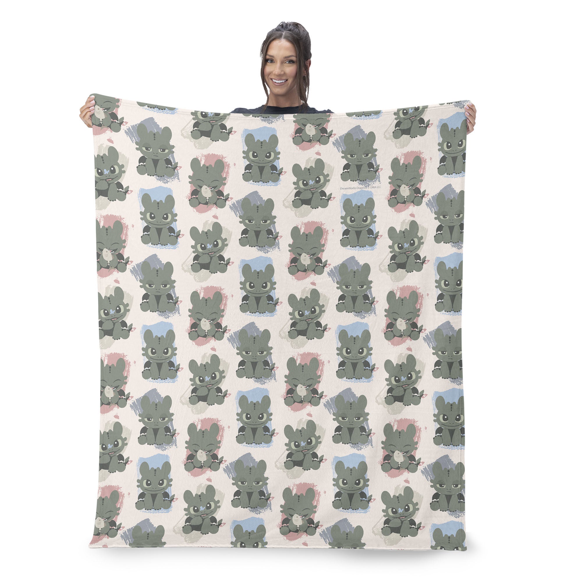 How to Train Your Dragon Many Emotions Silk Touch Sherpa Throw Blanket 50x60 inches, EMOTIONS, on-hover image number 1