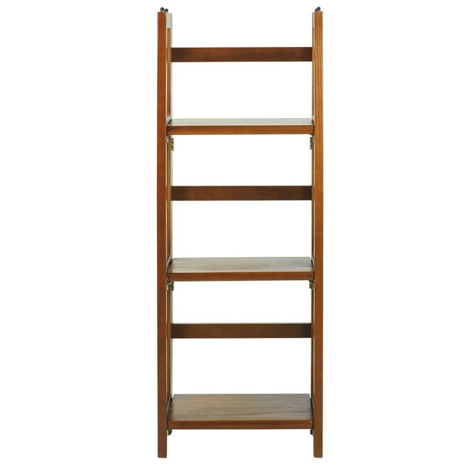 3-Shelf Folding Bookcase 14 inches Wide-Honey Oak, HONEY, hi-res image number null