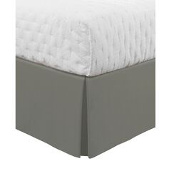 Luxury Hotel Classic Tailored 14" Drop Silver Bed Skirt