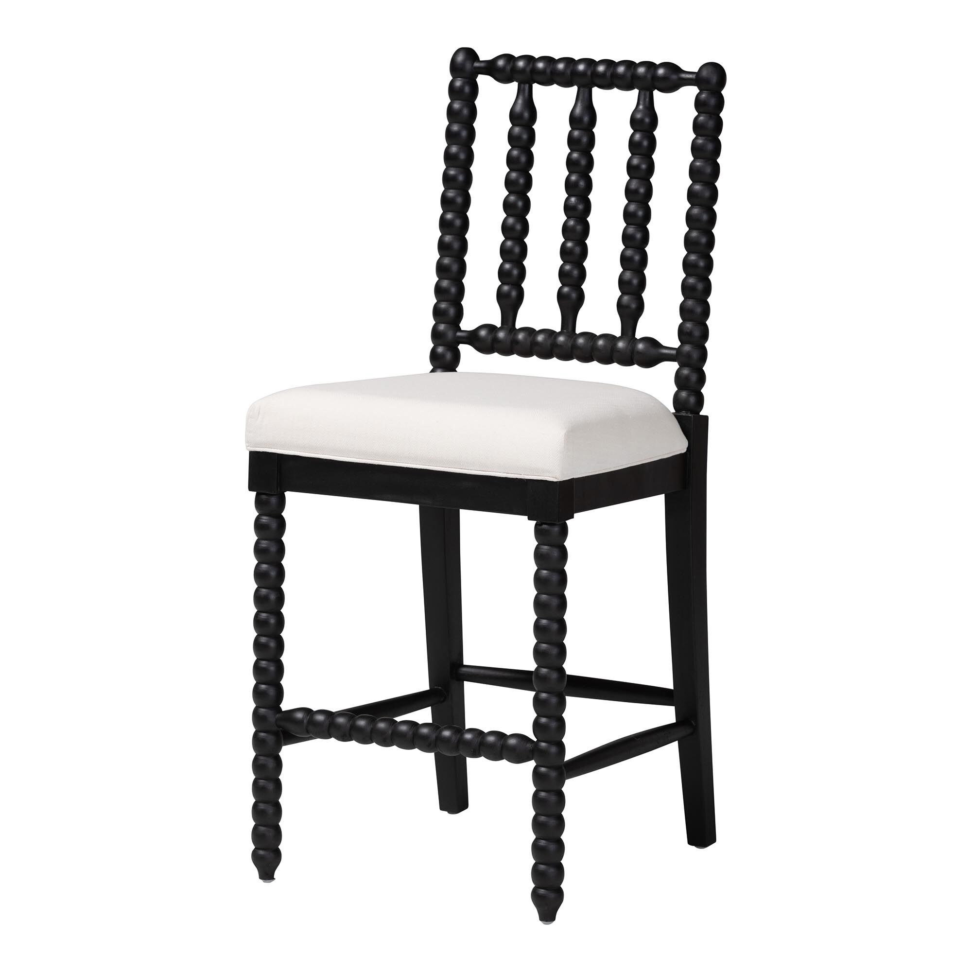 Deya Bobbin Counter Stool, BLACK, alternate image number 1