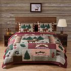 Moose Lodge Quilt And Pillow Sham Set, MULTI, hi-res image number null