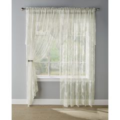 Ella Floral Lace Panel with Attached Valance