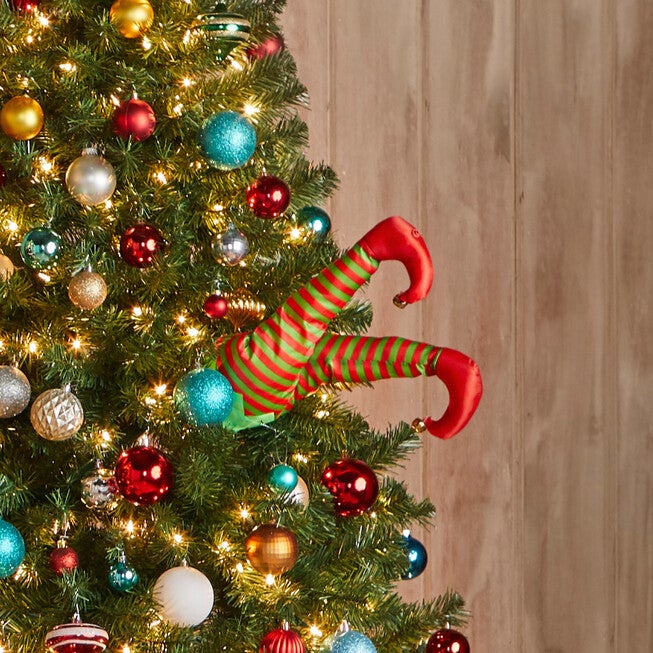 MR. CHRISTMAS 16 inches ANIMATED ELF KICKERS, RED GREEN, hi-res image number 0