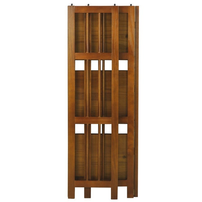 3-Shelf Folding Bookcase 14 inches Wide-Honey Oak, , alternate image number null