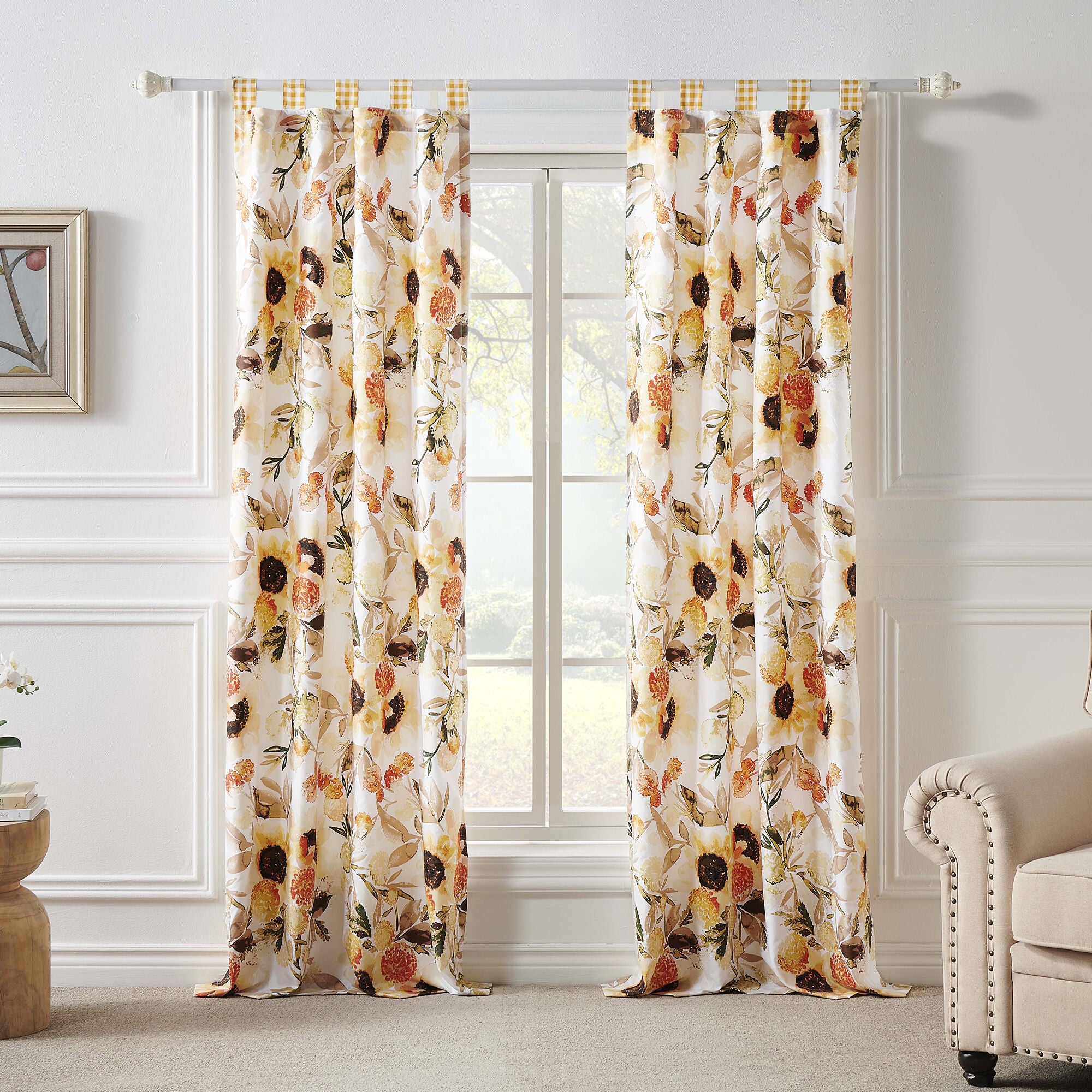 Somerset Window Curtain Panels, Set of 2, 84 inches, GOLD, alternate image number 2