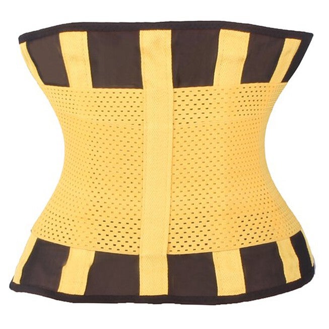 Pro Power Adjustable Fitness Waist Trainer/Support Belt Red Wellness, YELLOW, hi-res image number null