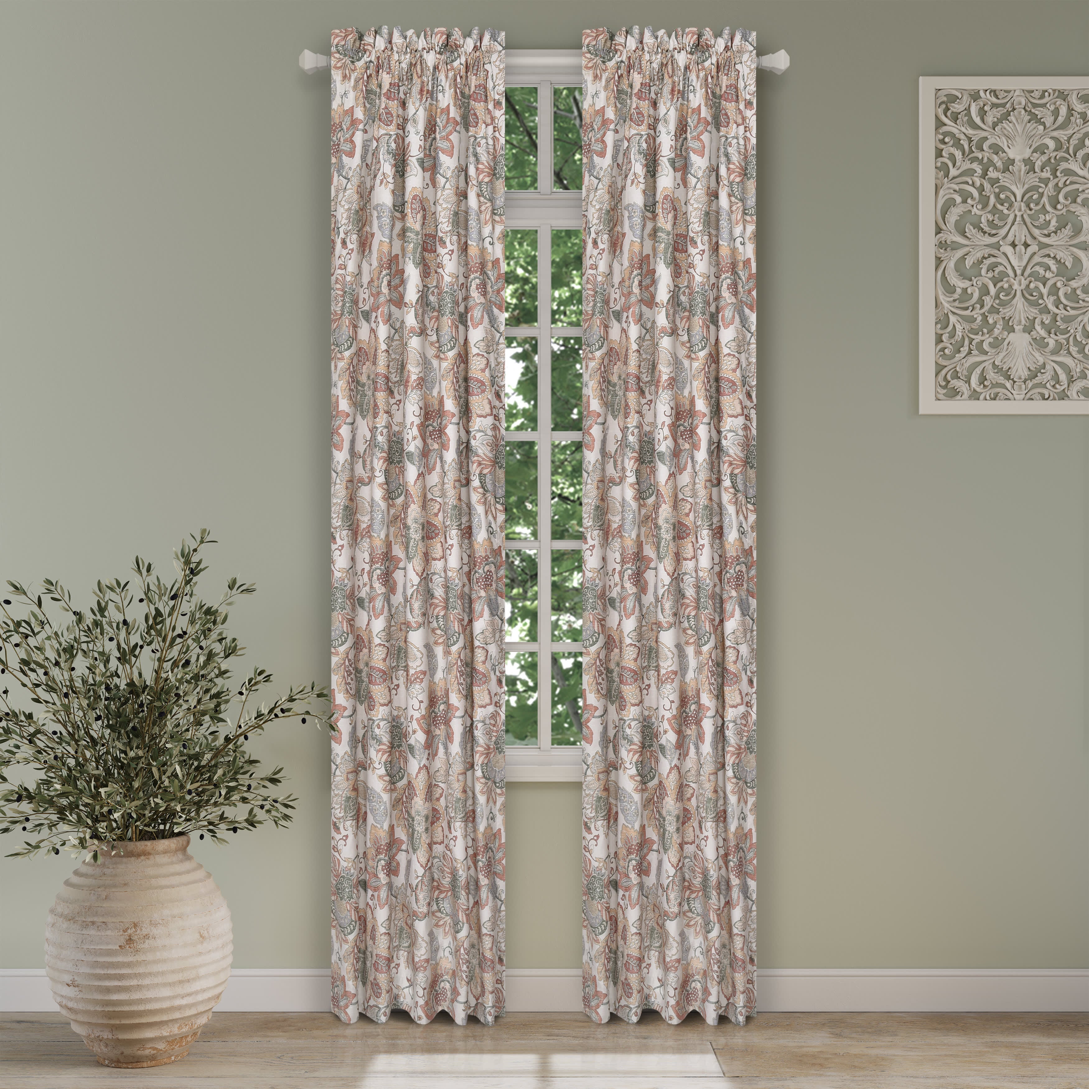 Janessa 84 Inch Window Panel Pair, SPICE, alternate image number 1