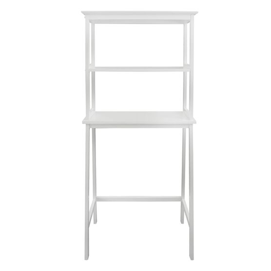 Spacesaver 100% Solid Wood Over The Toilet Rack with Shelves - White, WHITE, hi-res image number null