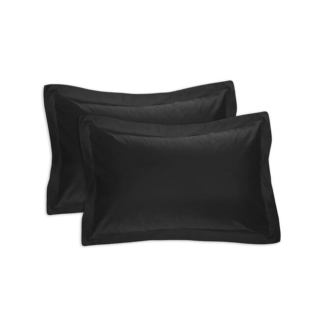 Fresh Ideas Poplin Tailored 2-Pack Black Pillow Sham, , alternate image number 4