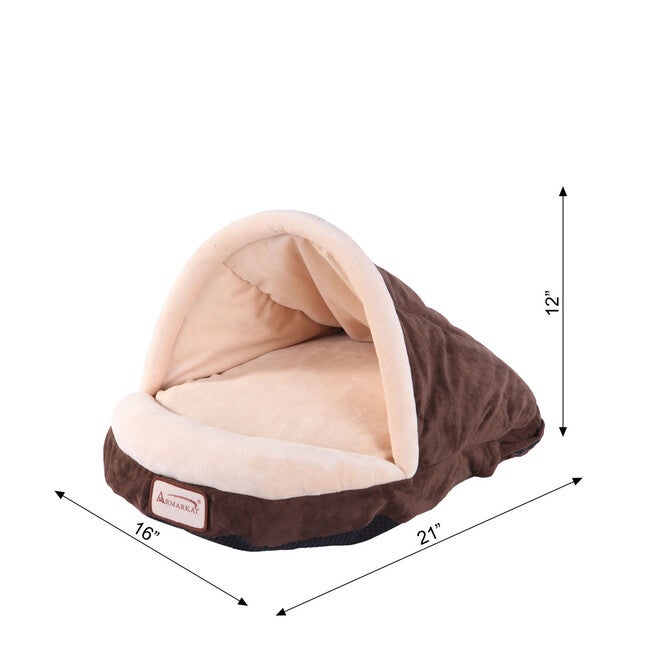 Slipper Shape Cat Dog Bed Mocha/Beige, , alternate image number null