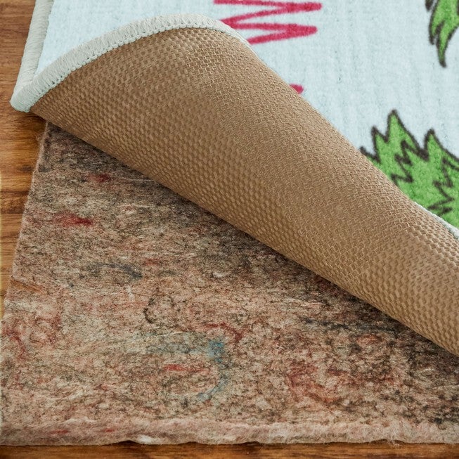 Christmas Trees Light Blue Kitchen Rug, , alternate image number null