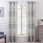 Phoenix Turquoise Curtain Panel Pair, TURQUOISE, hi-res image number null