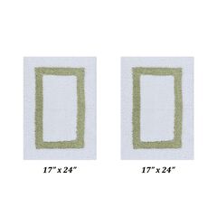 Hotel Collections Bath Mat Rug 2 Piece Set (17" X 24" | 17" X 24")