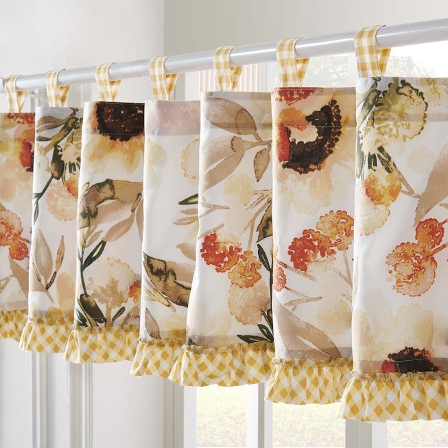 Somerset Ruffled Gingham Window Valance, , on-hover image number null