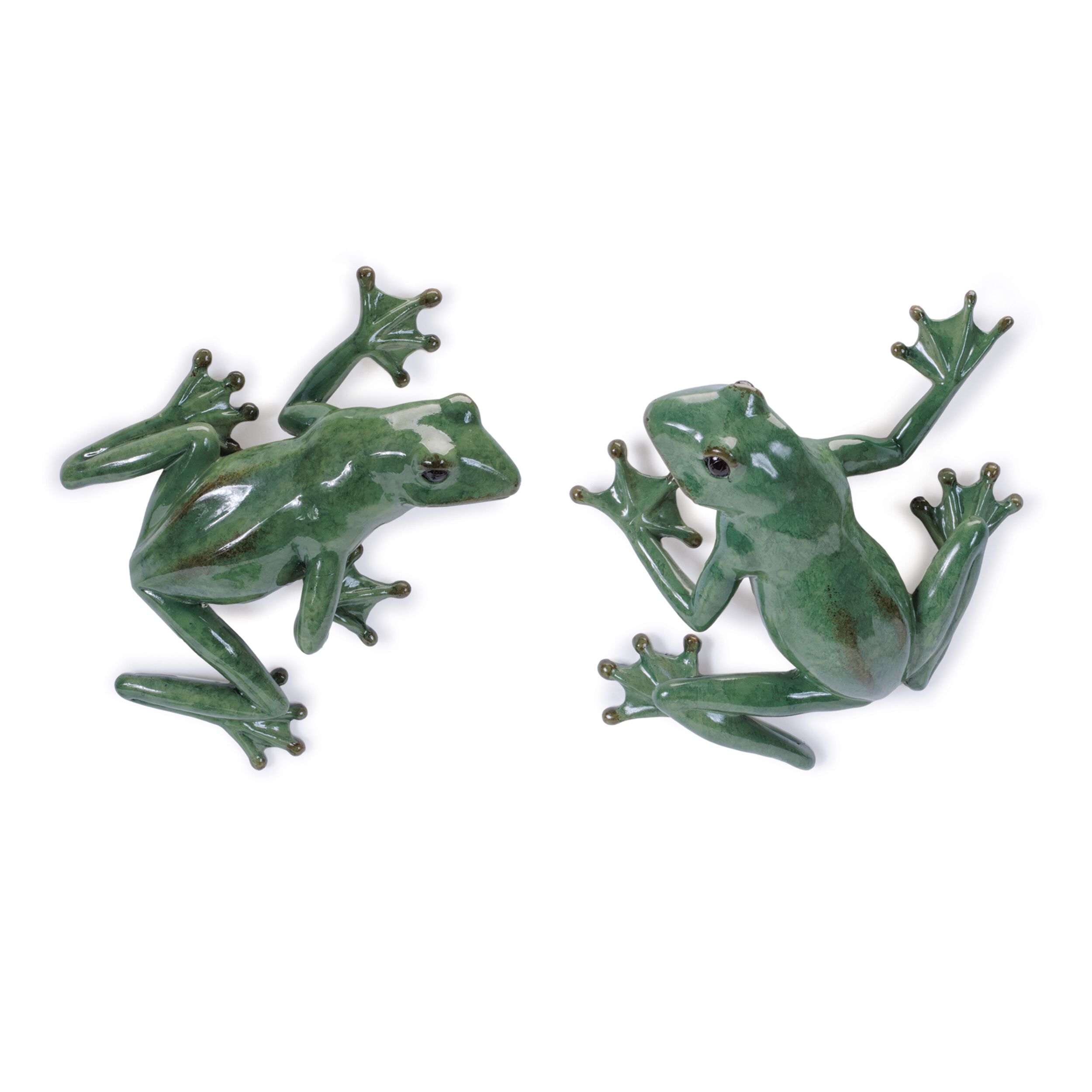 Stone Garden Frog Wall Accent Set of 2, GREEN, hi-res image number 0