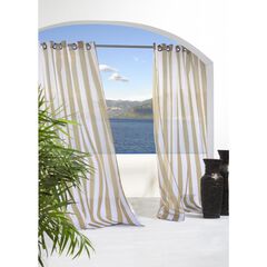 Escape Stripe Sheer Grommet Outdoor Curtain Panel