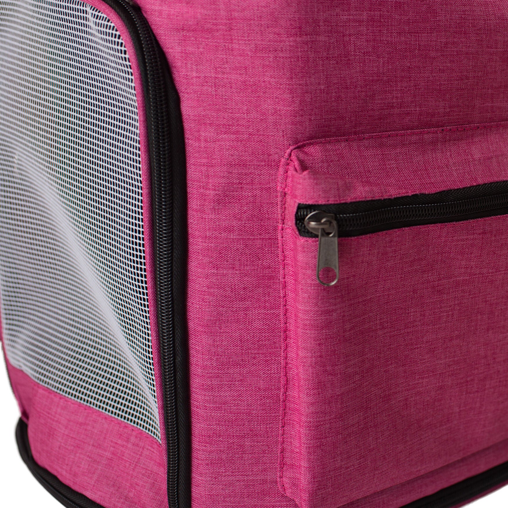 Pet Backpack Pet Carrier In PInk and Gray Combo, , alternate image number 6