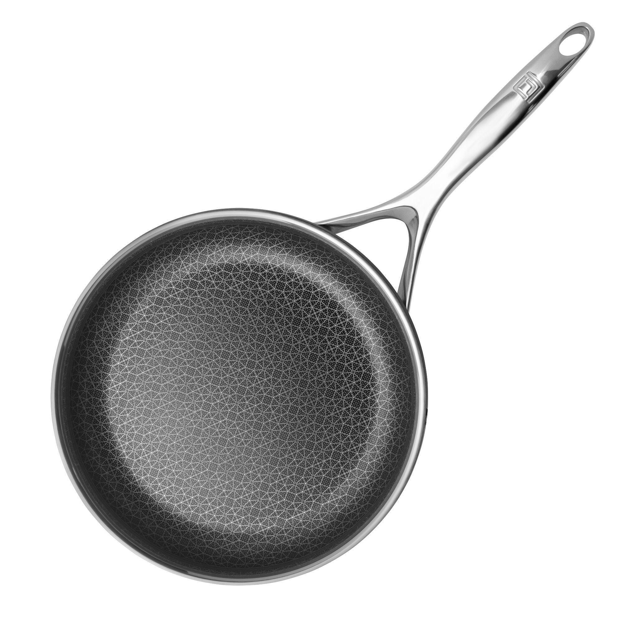 LIVWELL DiamondClad&trade; 12 inches Hybrid Nonstick Stainless Steel Frying Pan, Dishwasher Safe, PFOA-free &ndash; Silver/Black, SILVER, alternate image number 4