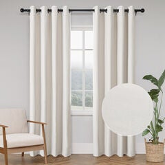 Soft Cotton Feel Twill Polyester 100% Blackout Grommet Pair