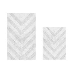 Hugo Collection 100% Cotton 2 Piece (17" X 24" | 21" X 34") Bath Rug Set