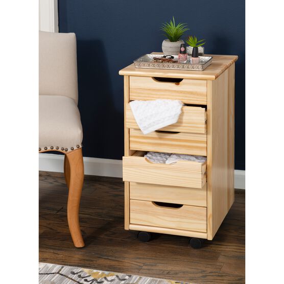 Croghan Six Drawer Rolling Storage Cart, , alternate image number null
