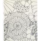 Fine Line Embroidered Floral 18x18 Indoor Outdoor Decorative Pillow, , alternate image number null