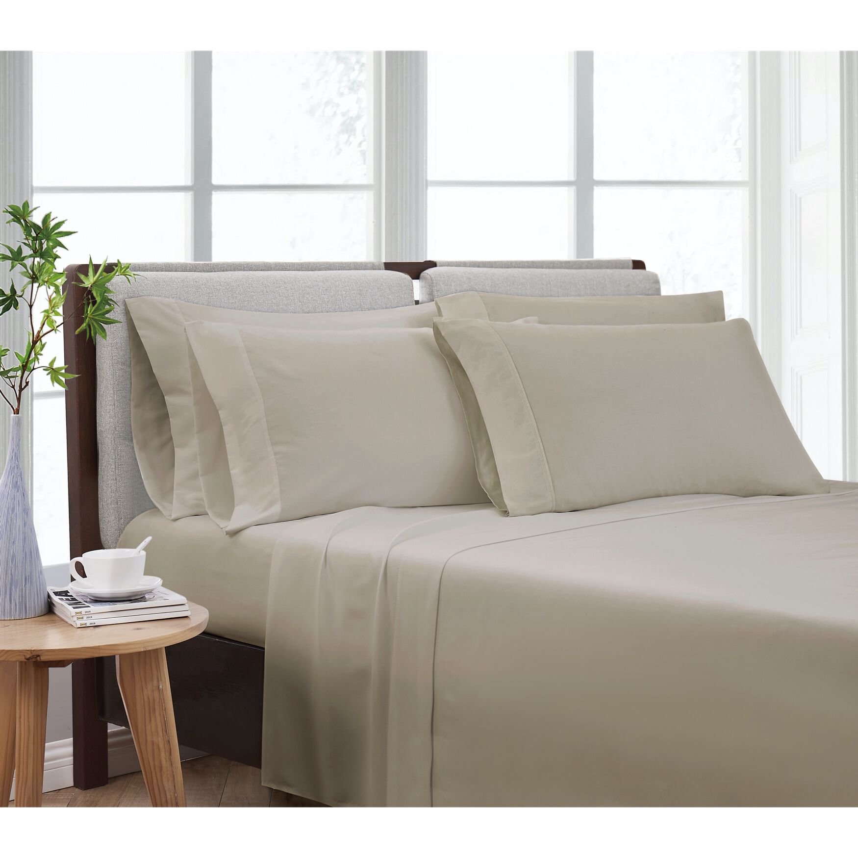 Heritage Solid Sheet Set, KHAKI, hi-res image number 0