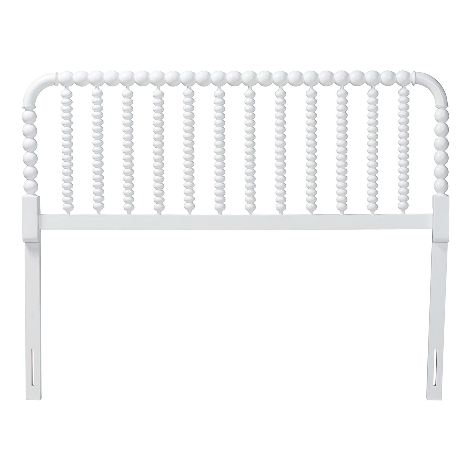 Finley Turned Bobbin Headboard, WHITE, alternate image number 2