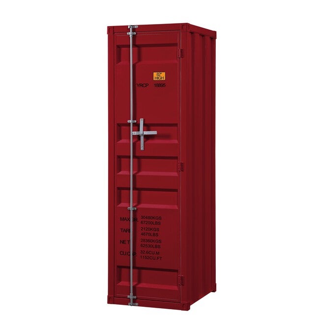 Wardrobe (Single Door), RED, hi-res image number 0