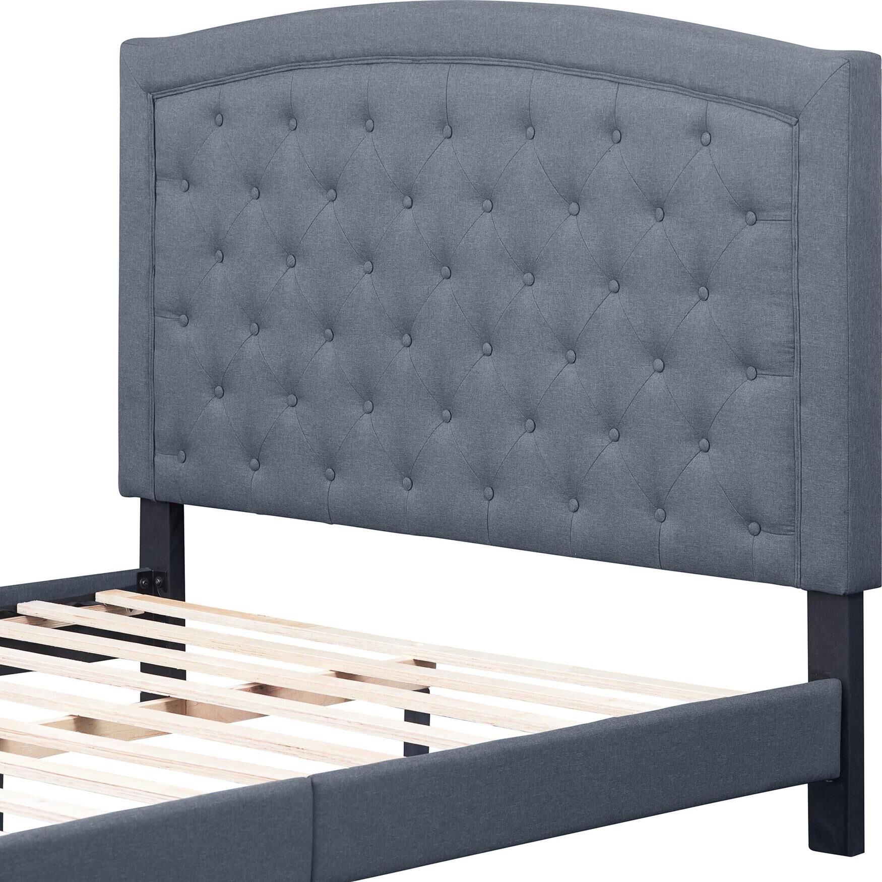 Carlisle Platform Bed, Gray, Queen, , alternate image number 13
