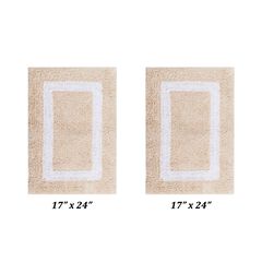 Hotel Collections Bath Mat Rug 2 Piece Set (17" X 24" | 17" X 24")