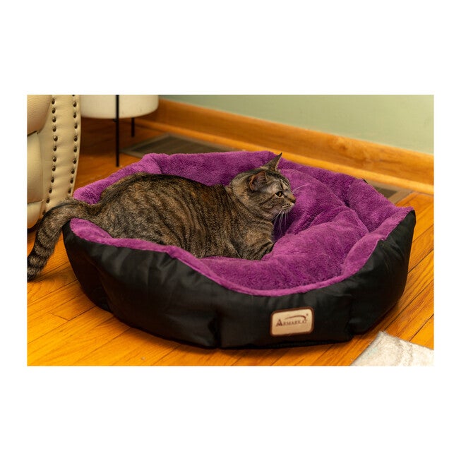 Armarkat Large, Soft Cat Bed In Purple And Black - C101Nh/Zh Cat Bed, , alternate image number null