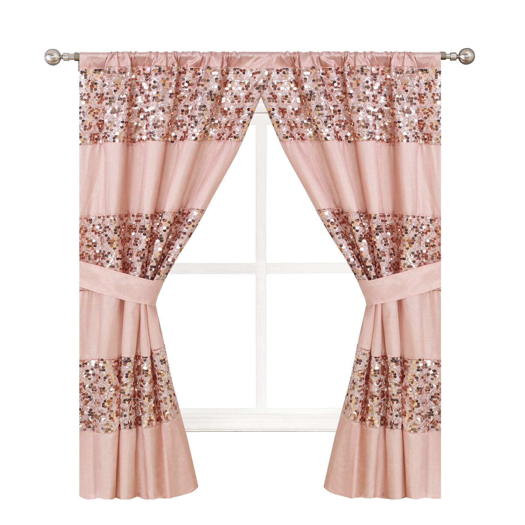 Sinatra Window Curtain, BLUSH, hi-res image number 0
