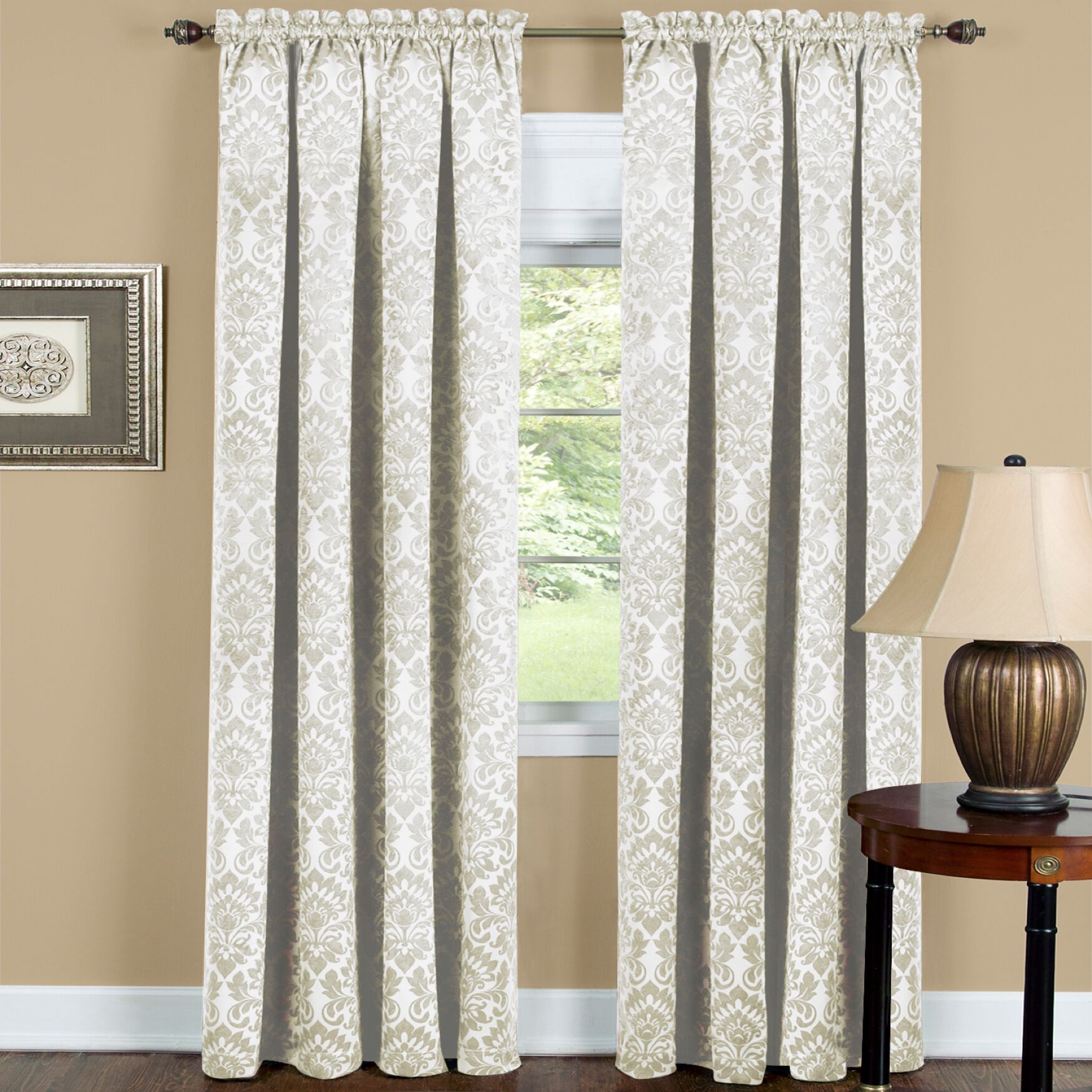 Sutton Window Curtain Panel, IVORY, hi-res image number 0