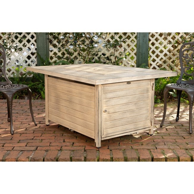Sawyer Rectangular Aluminum LPG Fire Pit in Driftwood, , alternate image number null