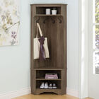Simple Corner Hall Tree, DRIFTED GRAY, hi-res image number null